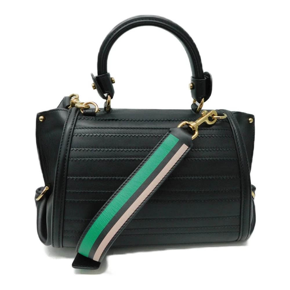 Salvatore Ferragamo Handbag Leather Gancini Bag Black Sofia Black